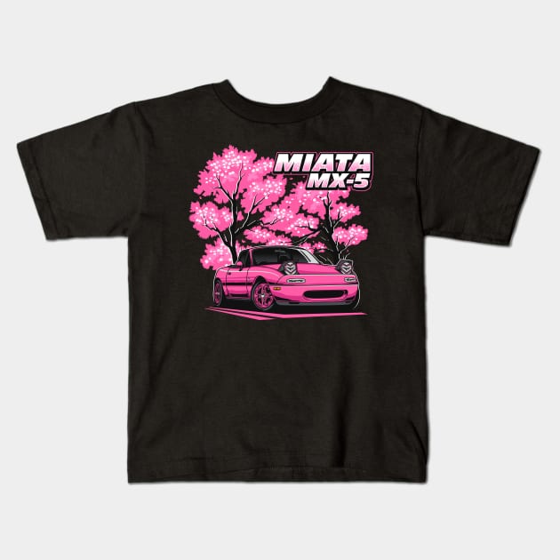 Miata MX5 Kids T-Shirt by cturs